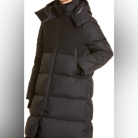 NWT Heliotrope Water Repellent 750-Fill-Power Down Coat with Removable Hood - Picture 7 of 16